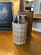 Mark & Graham Silver And Wicker Wine Chiller NWT NWB READ