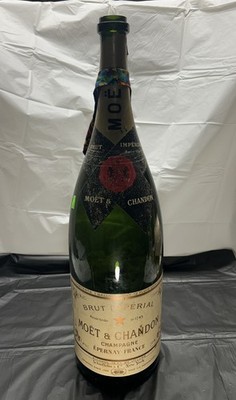 HUGE 3.08L VINTAGE MOET & CHANDON BRUT IMPERIAL 1969 CHAMPAGNE BOTTLE EMPTY NY