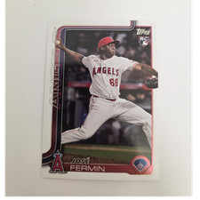 Topps 2025 José Fermin Rookie Card Los Angeles Angels. rookie card picture