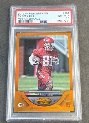 2016 Panini Certified - Rookies Tyreek Hill #184 Mirror Orange /225 (RC)