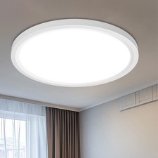 16Inch Flush Mount LED Ceiling Light Fixture, 3000K 4000K 6500K Adjustable, 3...