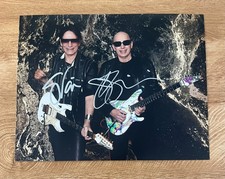 * STEVE VAI & JOE SATRIANI * signed 11x14 photo * G3 * SATCHVIE *