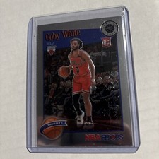2019-20 NBA Hoops Premium Stock Coby White RC #295 Tribute Chicago Bulls 