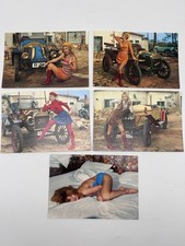 Lot 5x AK Models Girls Oldtimer Vivi Bach Künstler Karten Hübsche Frauen Autos