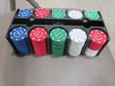 Poker Superstars P.S.I.T. 200-pc POKER CHIP SET with CADDY Rack Holder