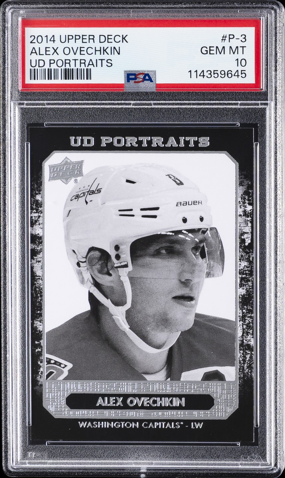 2014 UPPER DECK UD PORTRAITS #P-3 ALEX OVECHKIN PSA 10 view 1