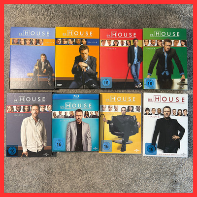 Dr. House  alle Teile   1-8 DVD, eine davon Blu ray  Deutsch komplette Serie