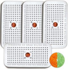 40 Gram Pack of 4 Silica Gel Canister Gun Safe Dehumidifiers Orange to Gree