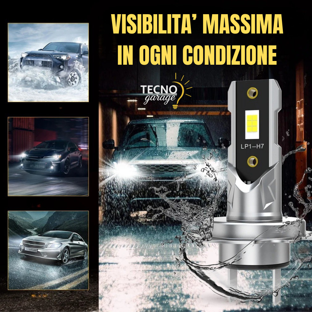 LED Coppia Anabbaglianti Auto- 20.000 Lumen- Luce Bianca- Garanzia 12 Mesi - Miniatura 3