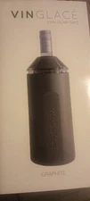 Vinglace Insulated Graphite Portable Wine Champagne Chiller Brand New 