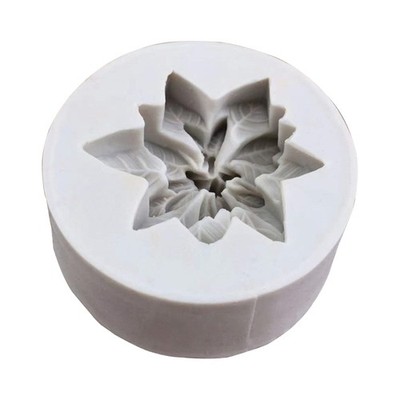 Little Holly Leaf Shape Mold 3D Handmade Bar Craft Kitchen Baking Fond Mold