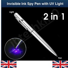 Spy Invisible Ink Pen Security UV Light Magic Marker Secret Message Party Bag UK