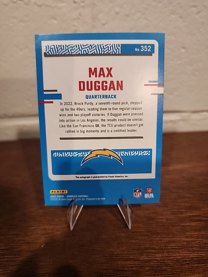 2023 Panini Donruss Rated Rookie Max Duggan #352 Autographs (AU, RC)🔥 - Image 2 of 2