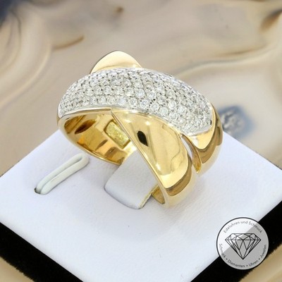 Wert 3.999,- Original Christ Brillant Ring 1,00 ct 585 / 14 Kt Gold bicolor xxyy