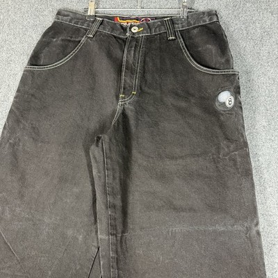 Vintage 90's JNCO Jeans Pants 34 X 30 Black Eight Ball Dragon
