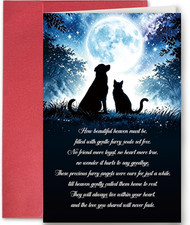 Pet Sympathy Card for Loss of Dog or Cat, Rainbow Bridge Inspired