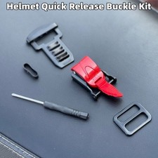 Motorcycle Helmet Quick Release Buckle Kit Ratcheted Metal Chin Strap Adapter UK