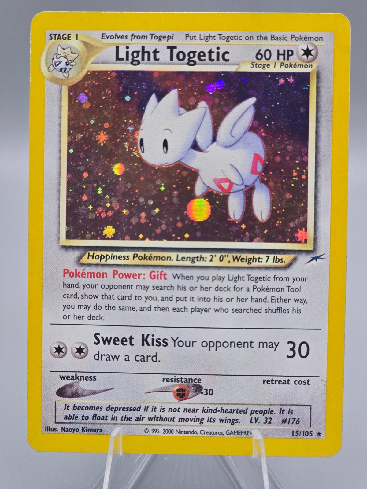 Pokemon Light Togetic – Neo Destiny #15/105 – Holo Rare NM