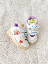 Vintage 1990's Polly Pocket Kids Shoes Size 6 Baby Girl Sneakers RARE