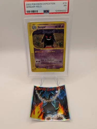 2002 Pokemon Expedition 13/165 Gengar Holo PSA 1