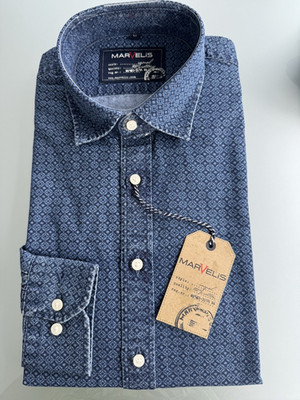 Marvelis Hemd Gr. 39/40  (60008496) blau mit Muster