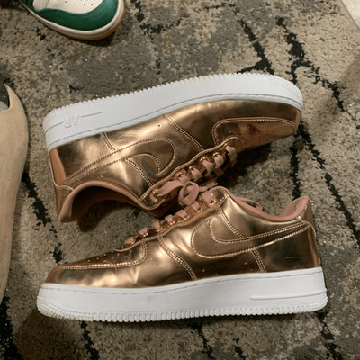 dunk Nike Women Air force 1 SP Metallic Rose Gold CQ6566-900 Size 11