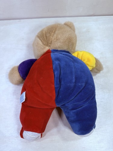 Vintage Eden Rainbow Teddy Bear Velour Primary Colors Stuffed Plush (No Bow) - Picture 13 of 13