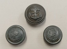 3 x WW2 German Kriegsmarine Navy Uniform Buttons - All Dated 1941
