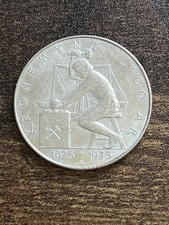 1975 Norway 5 Five Kroner 100th Anniversary Krone System Comm. Coin TB7693*