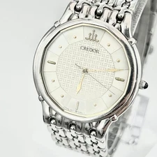 Seiko Credor Watch Quartz Rectangular Men's Silver CREDOR,16184