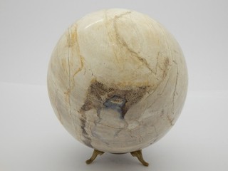 Versteinertes Holz Kugel poliert aus Java/Indonesien ca 13 cm ca 2 25 kg