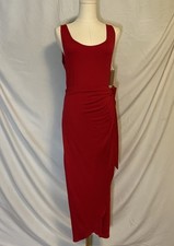 Reformation Jeans Red Ece Tie Front Dress M
