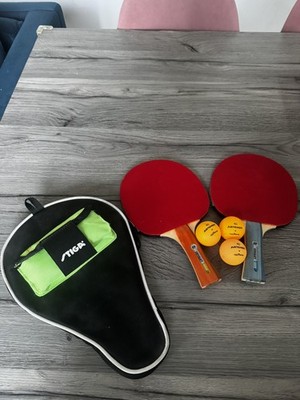 Artengo FR800 Tischtennisschläger mit Schutzhüllen und Bällen gebraucht STIGA
