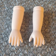 Porcelain Doll Arms And Hands 4 Inch White Caucasian