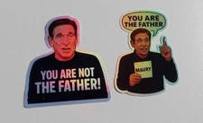 MAURY You Are /Not The Father Set 3 Inch Waterproof Vinyl Holographic Sticker