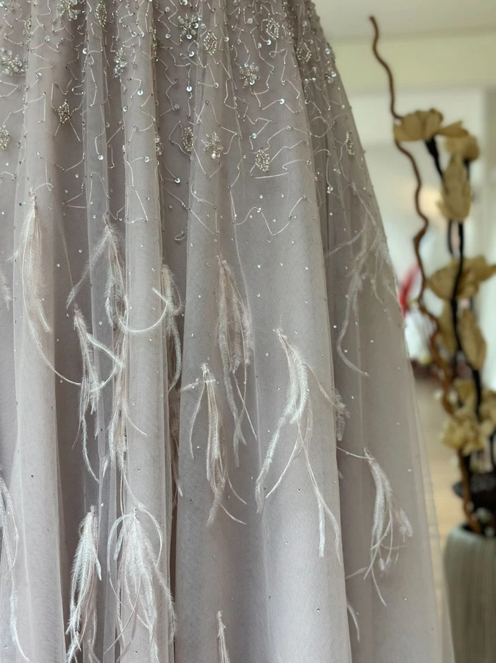 HBH Brautmode I Abendkleid A-Linie Glitzer m. Schnürung Gr.38,40 - Bild 2 von 4