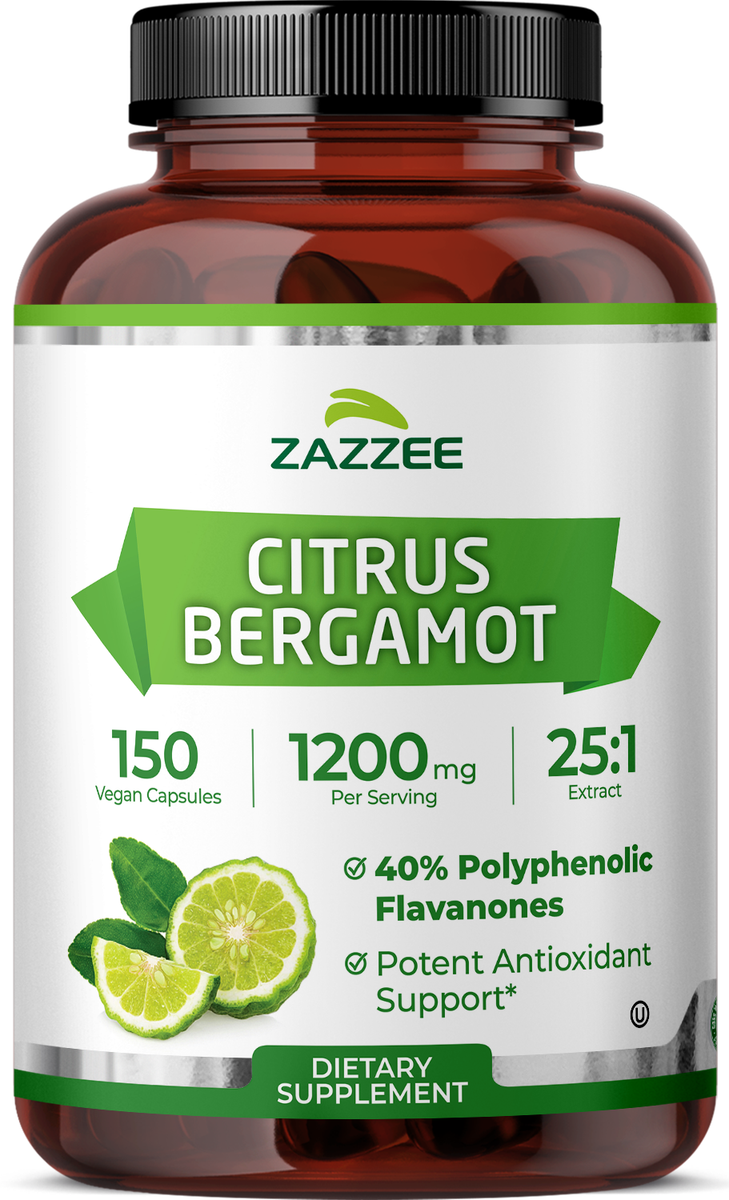 Zazzee Citrus Bergamot 25:1 Extract 1200 mg, 40% Polyphenolic