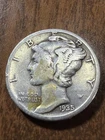 1935-S Mercury Dime -Actual Silver Coin Shown Fine Shape Same Day Ship Free