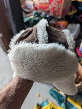 Men’s Yukon Trapper Hat XL Eniko Trellis Leather Aviator Bomber Winter Cap