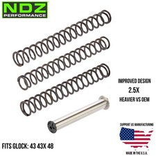 Ndz Glock 43 43x 48 Heavyweight Stainless Steel Guide Rod Tuner Pack Ismi Spring