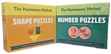 2 Montessori Shape & Number Puzzles Activity Kits Preschool Sterling NEW