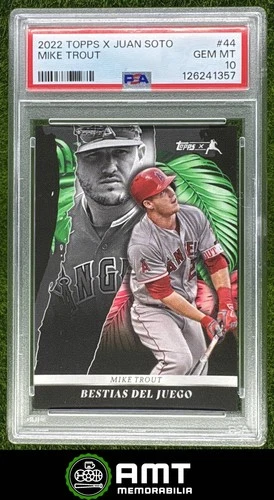 Mike Trout PSA 10 2022 Topps x Juan Soto Los Angeles Angels #44 1357