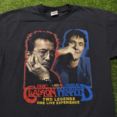 Eric Clapton & Steve Winwood Classic Rock Band T-Shirt Size 2009 Tour Tee Large