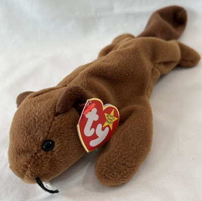 Vintage 1995 TY Beanie Babies Collection - Bucky the Beaver w/ Tags