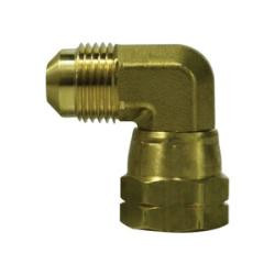 10496 Swivel Elbow, 5/8'' SAE 45 Male Flare x 5/8'' SAE 45 Female Flare, Brass