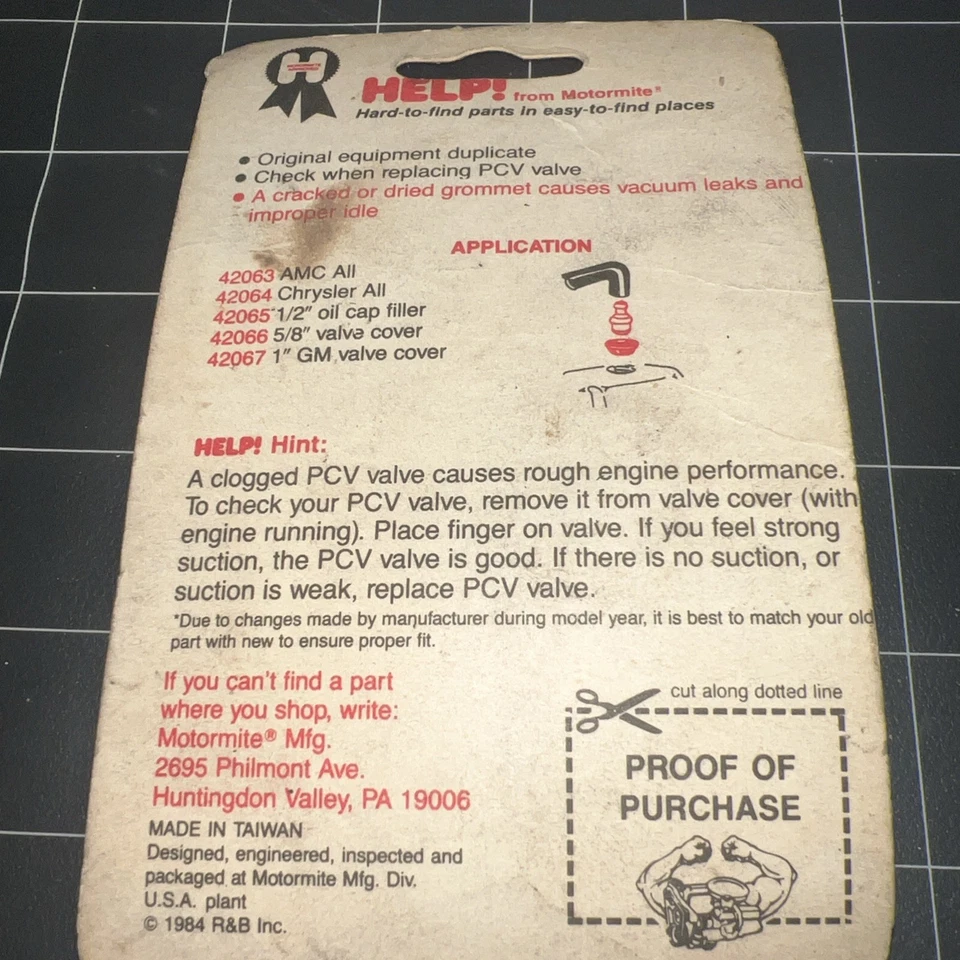 Ojal de válvula PCV Dorman 42064 para Dodge Chrysler Jeep Plymouth Foto 4 de 4