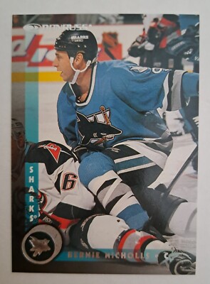Bernie Nicholls #34 San Jose Sharks Donruss 1997