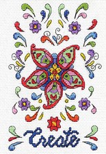 Counted Cross Stitch Kit  Design Works Create Floral Collage DW3368