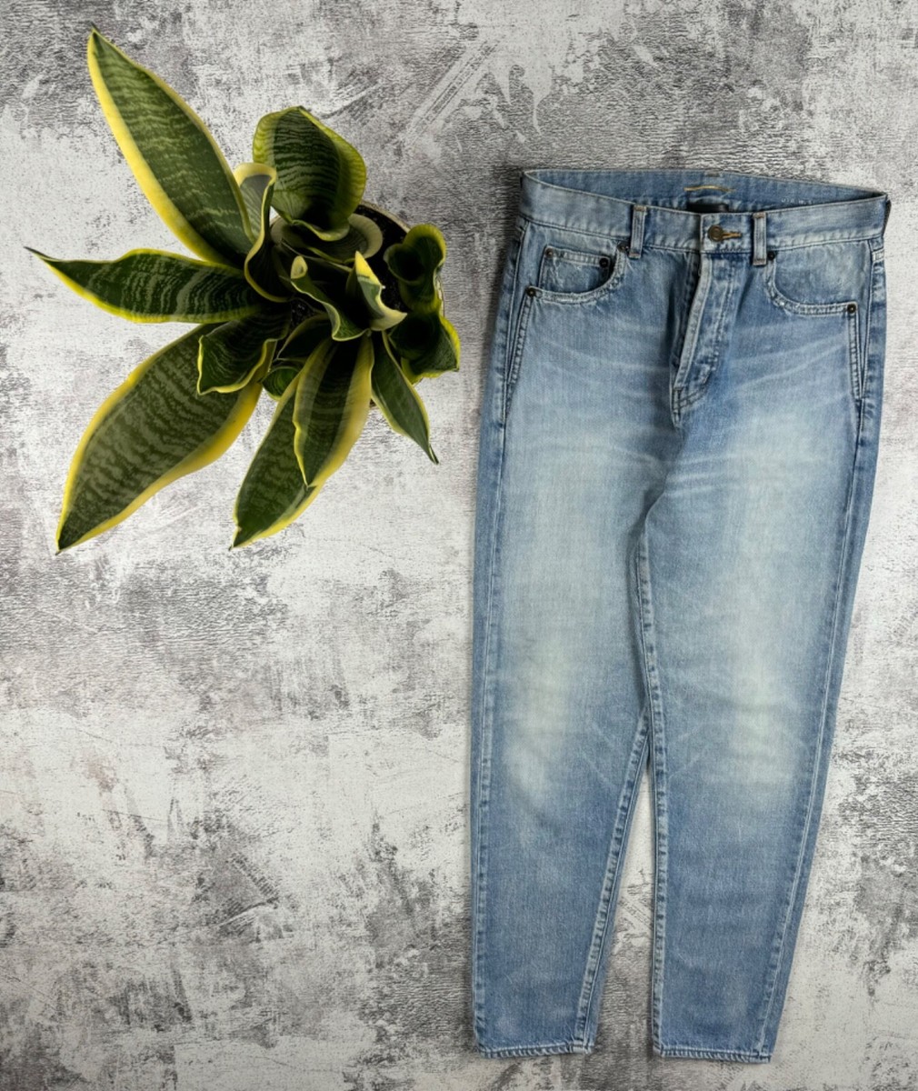 Saint Laurent Paris Straight Blue Denim Made in Japan YSL