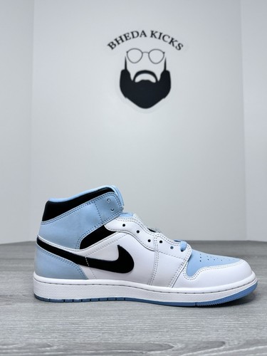 Size 9.5 - Jordan 1 Mid SE White Ice Blue Men's DV1308-104 NEW DS - Picture 4 of 9